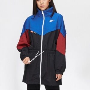 Nike Women's Tri-Color Ski Jacket - Blue, Black, Red